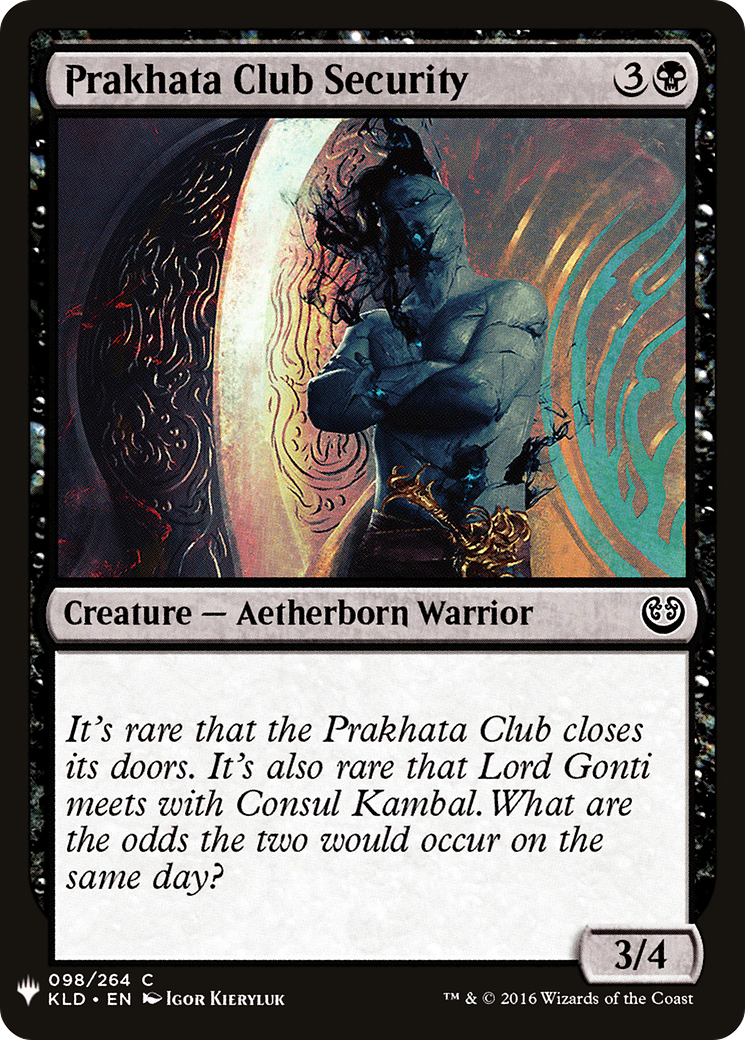 {C} Prakhata Club Security [Mystery Booster][LS KLD 098]