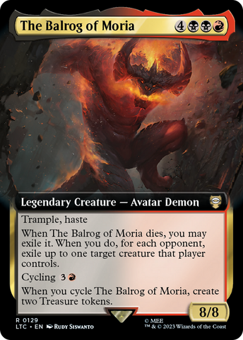 {R} The Balrog of Moria (Extended Art) [The Lord of the Rings: Tales of Middle-Earth Commander][LTC 129]