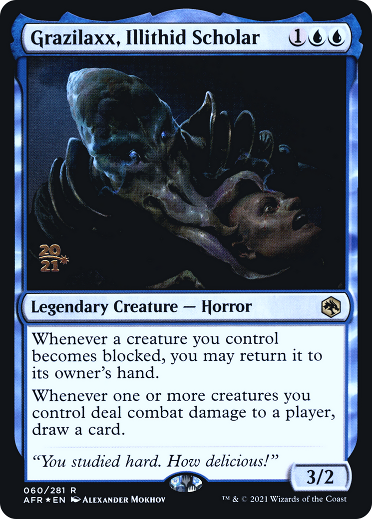 {R} Grazilaxx, Illithid Scholar [Dungeons & Dragons: Adventures in the Forgotten Realms Prerelease Promos][PR AFR 060]