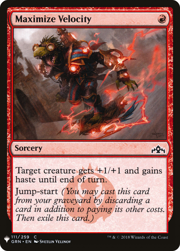 {C} Maximize Velocity [Mystery Booster][LS GRN 111]