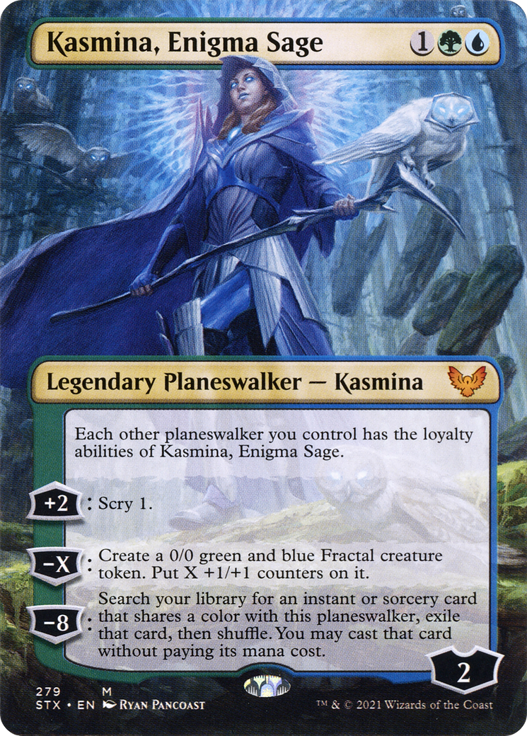 {R} Kasmina, Enigma Sage (Borderless) [Strixhaven: School of Mages][STX 279]