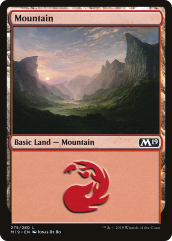 {B}[M19 275] Mountain (275) [Core Set 2019]