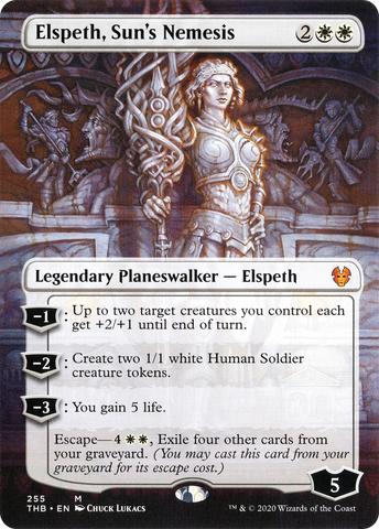 {R} Elspeth, Sun's Nemesis (Borderless) [Theros Beyond Death][THB 255]