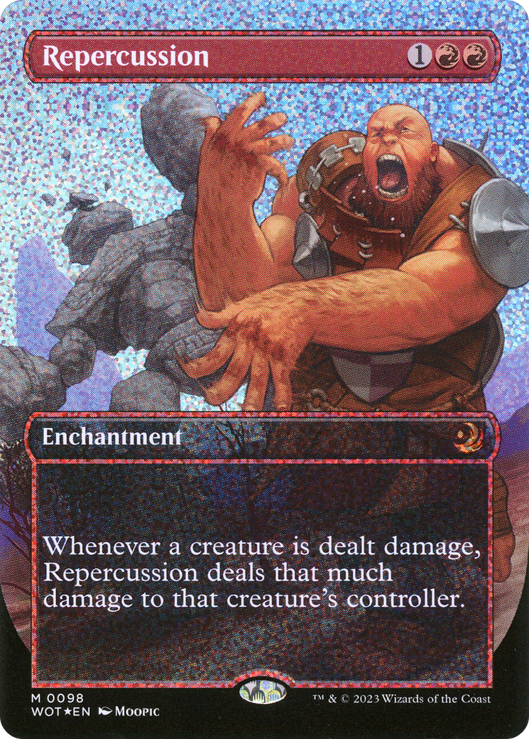 {R} Repercussion (Anime Borderless) (Confetti Foil) [Wilds of Eldraine: Enchanting Tales][WOT 098]