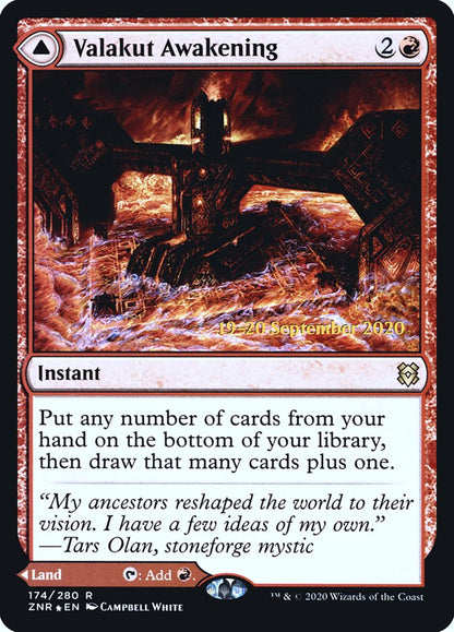 {R} Valakut Awakening // Valakut Stoneforge [Zendikar Rising Prerelease Promos][PR ZNR 174]
