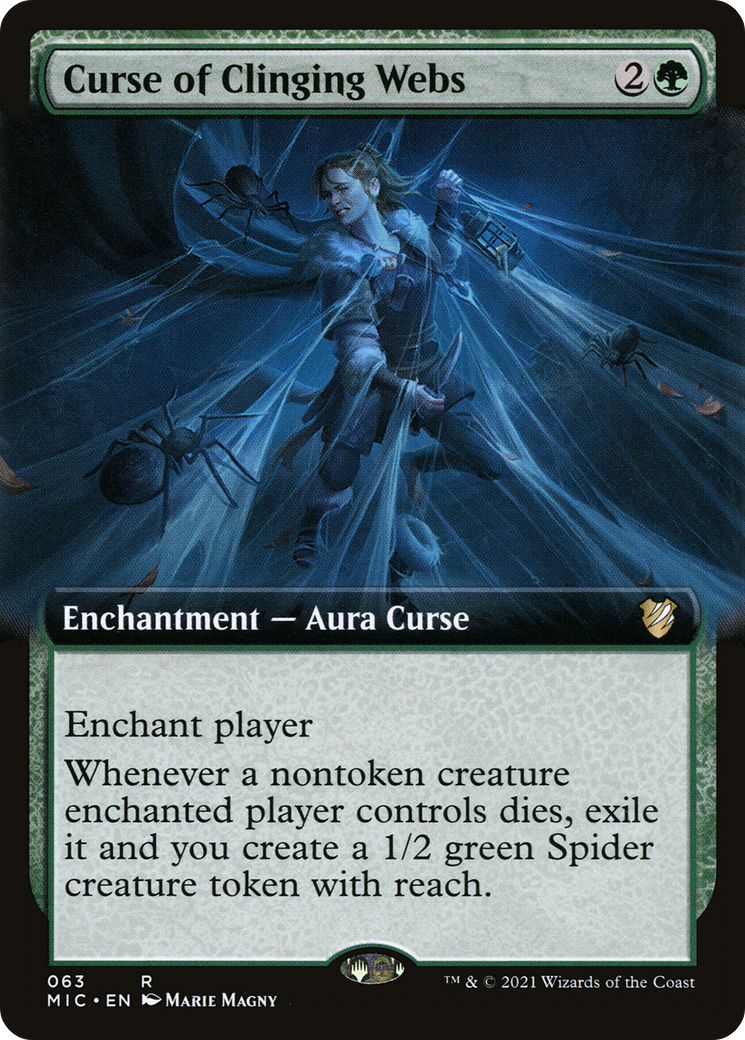 {R} Curse of Clinging Webs (Extended Art) [Innistrad: Midnight Hunt Commander][MIC 063]