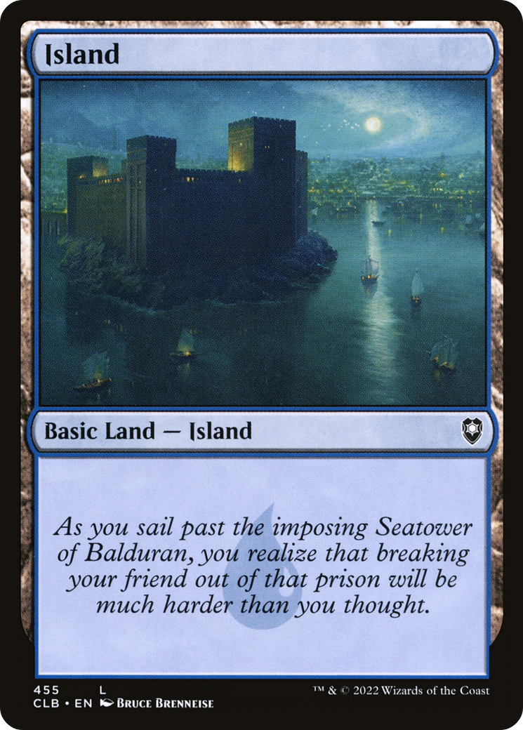 {B}[CLB 455] Island (455) [Commander Legends: Battle for Baldur's Gate]
