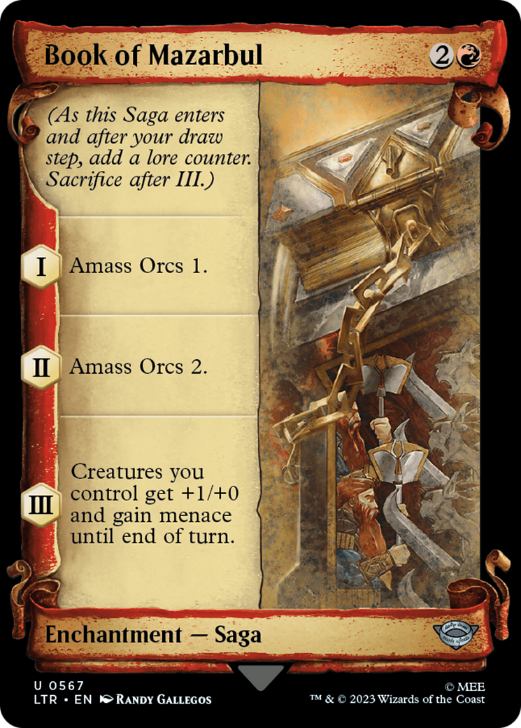 {C} Book of Mazarbul [The Lord of the Rings: Tales of Middle-Earth Showcase Scrolls][LTR 567]