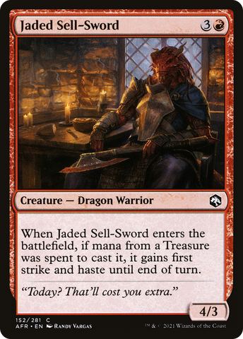 {C} Jaded Sell-Sword [Dungeons & Dragons: Adventures in the Forgotten Realms][AFR 152]