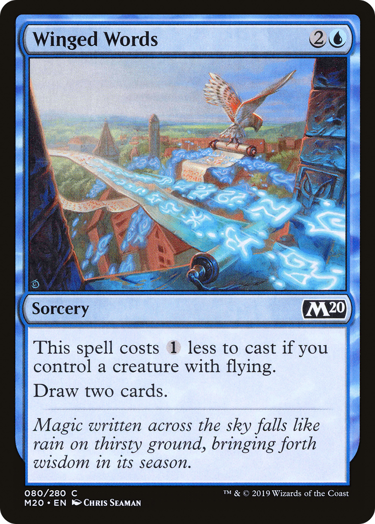 {C} Winged Words [Core Set 2020][M20 080]