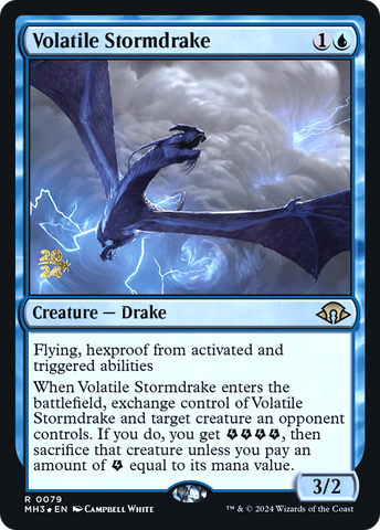 {R} Volatile Stormdrake [Modern Horizons 3 Prerelese Promos][PR PMH3 079]