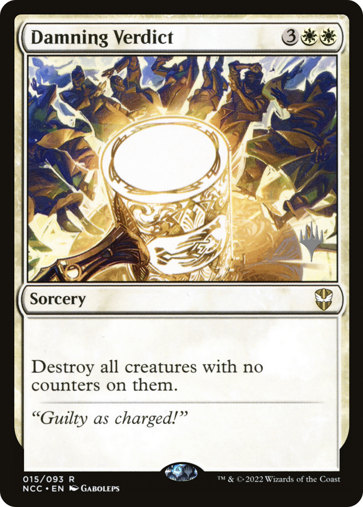 {R} Damning Verdict (Promo Pack) [Streets of New Capenna Commander Promos][PP NCC 015]