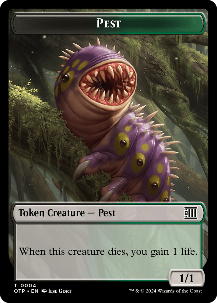 {T} Treasure // Pest Double-Sided Token [Outlaws of Thunder Junction Tokens][TOTJ 18//4]