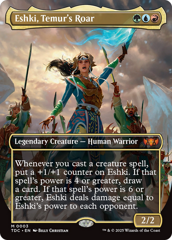{R} Eshki, Temur's Roar (Borderless) [Tarkir: Dragonstorm Commander][TDC 003]