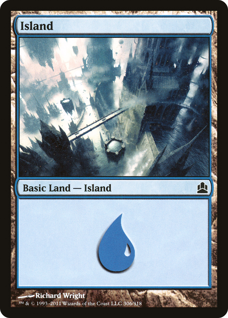 {B}[CMD 306] Island (306) [Commander 2011]