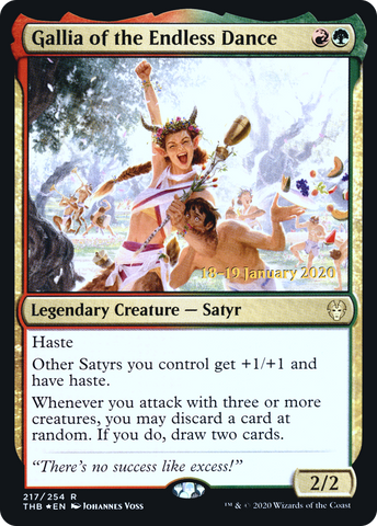 {R} Gallia of the Endless Dance [Theros Beyond Death Prerelease Promos][PR THB 217]