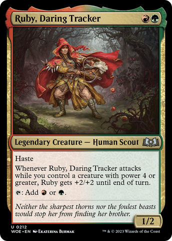 {@C} Ruby, Daring Tracker [Wilds of Eldraine][WOE 212]