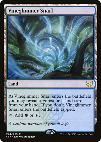 {R} Vineglimmer Snarl (Promo Pack) [Strixhaven: School of Mages Promos][PP STX 274]