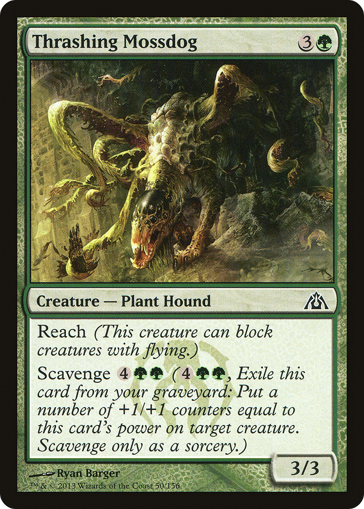 {C} Thrashing Mossdog [Dragon's Maze][DGM 050]