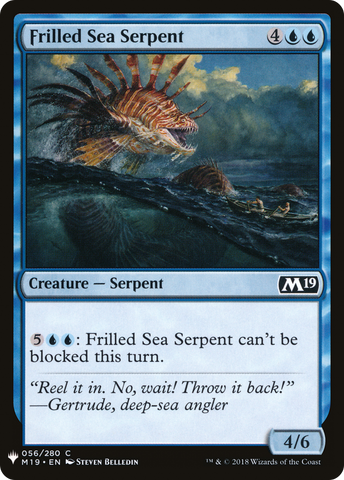 {C} Frilled Sea Serpent [Mystery Booster][LS M19 056]