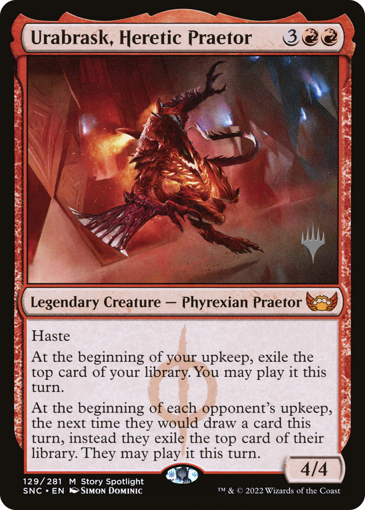 {R} Urabrask, Heretic Praetor (Promo Pack) [Streets of New Capenna Promos][PP SNC 129]