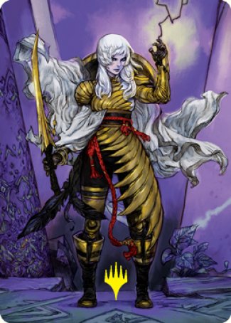 {A} The Wandering Emperor 1 Art Card (Gold-Stamped Signature) [Kamigawa: Neon Dynasty Art Series][GS ANEO 049]