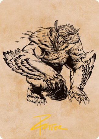 {A} Owlbear (Showcase) Art Card (Gold-Stamped Signature) [Dungeons & Dragons: Adventures in the Forgotten Realms Art Series][GS AAFR 076]
