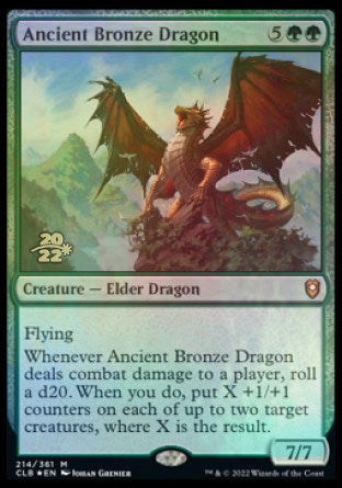 {R} Ancient Bronze Dragon [Commander Legends: Battle for Baldur's Gate Prerelease Promos][PR CLB 214]