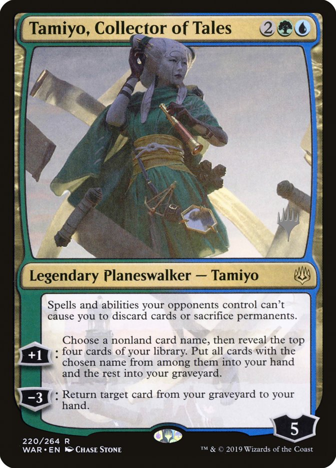 {R} Tamiyo, Collector of Tales (Promo Pack) [War of the Spark Promos][PP WAR 220]