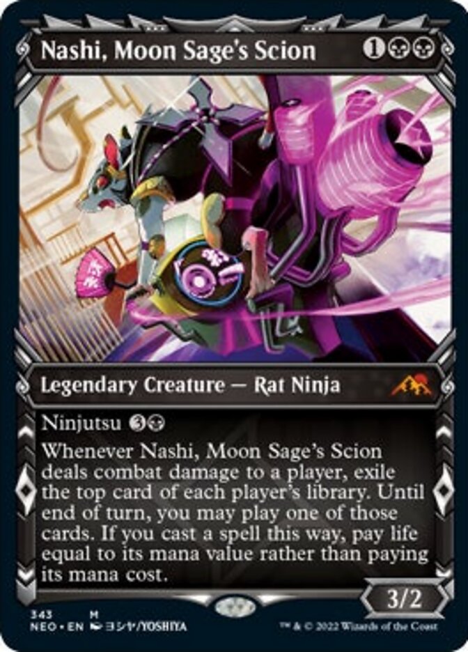 {@R} Nashi, Moon Sage's Scion (Showcase Ninja) [Kamigawa: Neon Dynasty][NEO 343]