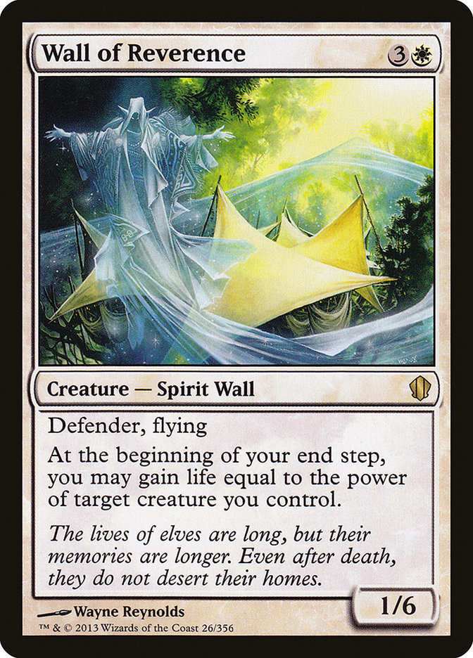 {R} Wall of Reverence [Commander 2013][C13 026]