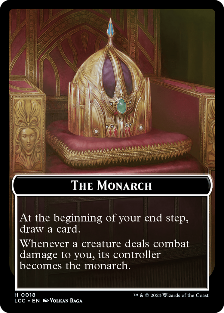 {T} The Monarch // Pirate Double-Sided Token [The Lost Caverns of Ixalan Commander Tokens][TLCC 18//5]