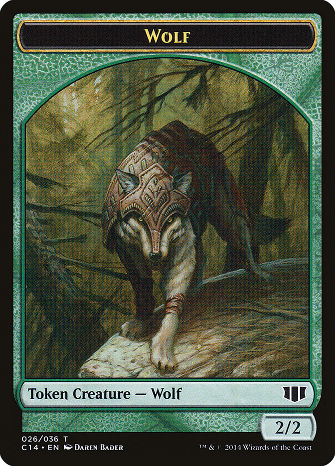 {T} Treefolk // Wolf Double-sided Token [Commander 2014 Tokens][TC14 025]