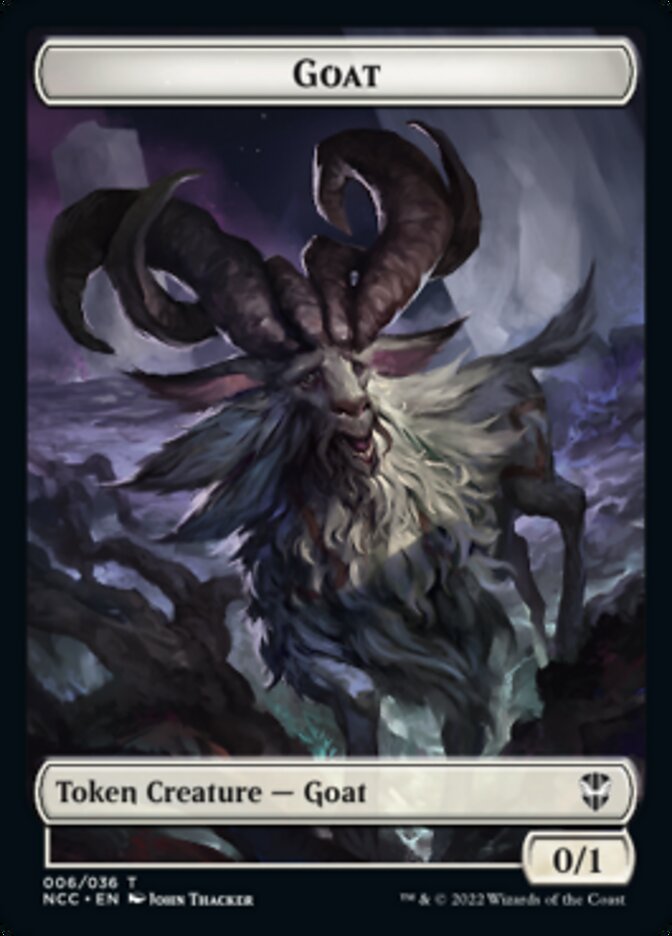 {T} Zombie // Goat Double-sided Token [Streets of New Capenna Commander Tokens][TNCC 016]