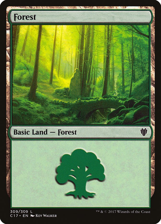 {B}[C17 309] Forest (309) [Commander 2017]