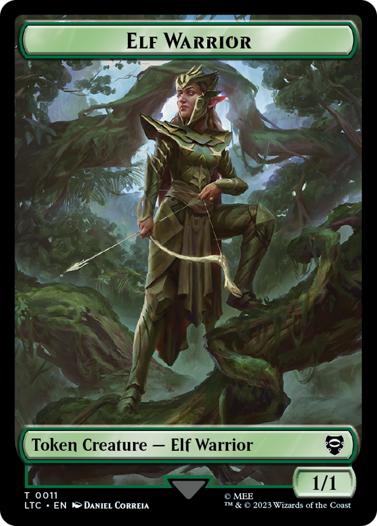 {T} Elf Warrior // Treasure Double Sided Token [The Lord of the Rings: Tales of Middle-Earth Commander Tokens][TLTC 11//12]