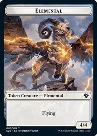 {T} Elemental (003) // Soldier Double-sided Token [Commander 2020 Tokens][TC20 008]