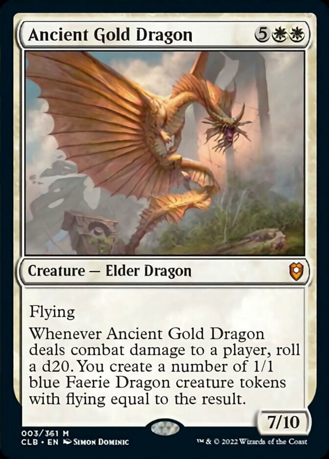 {R} Ancient Gold Dragon [Commander Legends: Battle for Baldur's Gate][CLB 003]