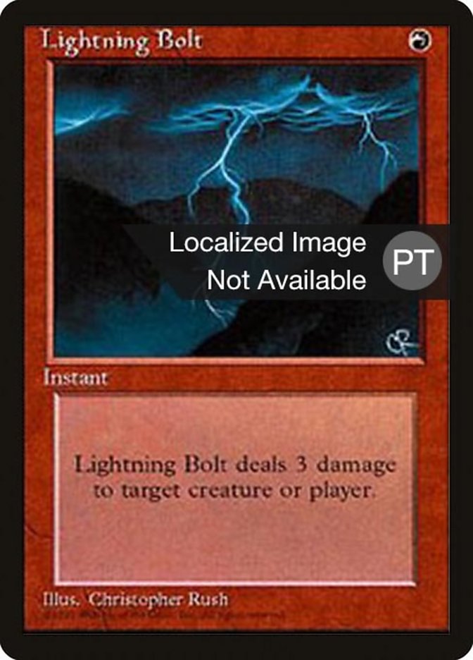 {F} Lightning Bolt [Fourth Edition (Foreign Black Border)][FBB 4ED 208]
