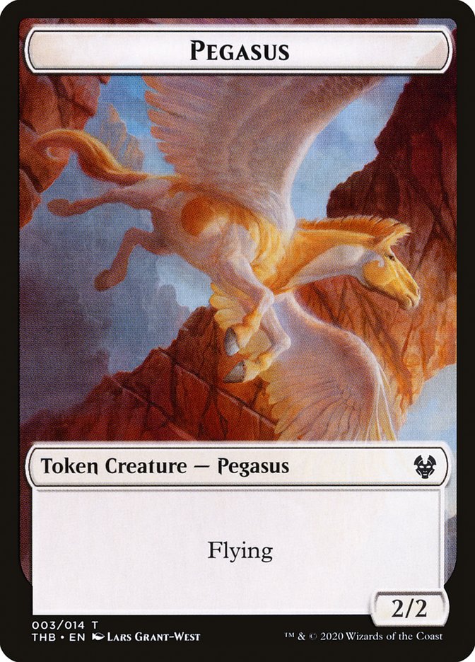 {T} Human Soldier // Pegasus Double-sided Token [Theros Beyond Death Tokens][TTHB 002]