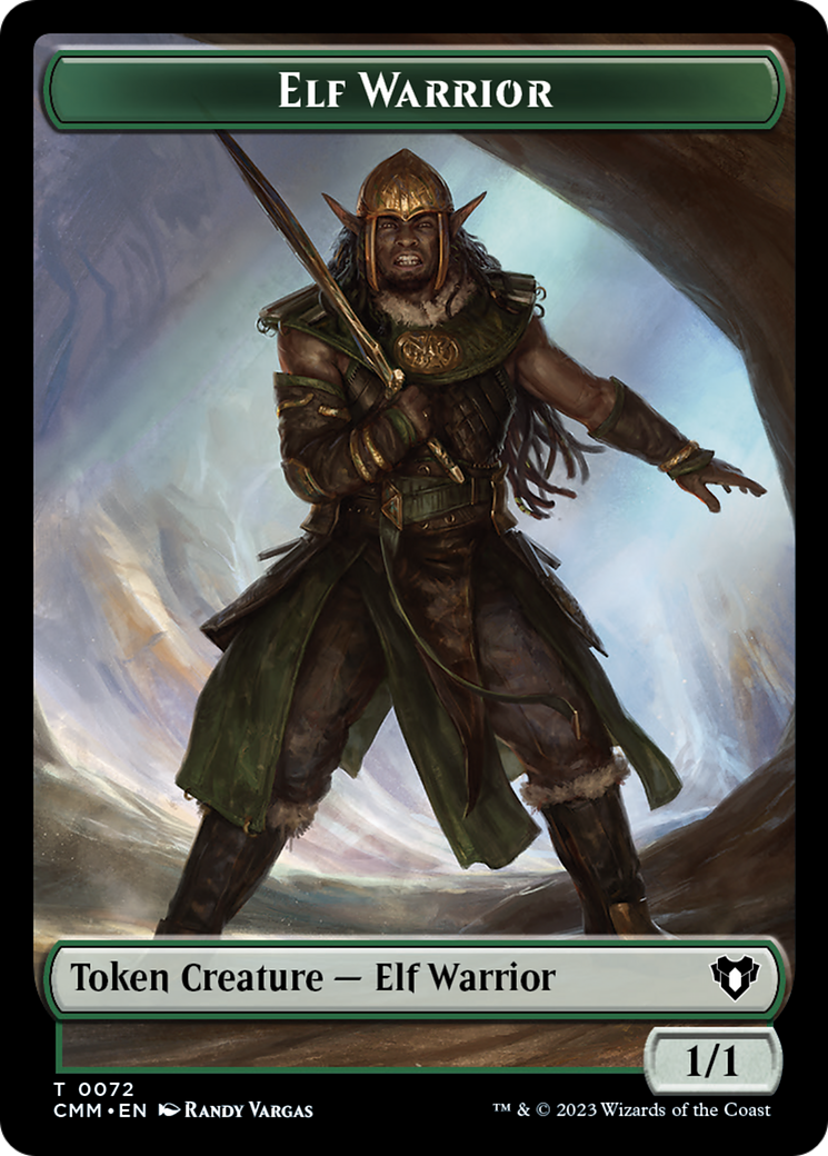 {T} Elf Warrior // Cleric Double-Sided Token [Commander Masters Tokens][TCMM 72//62]