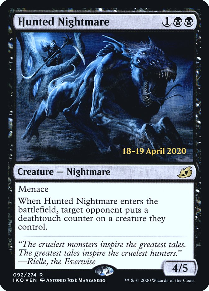 {R} Hunted Nightmare [Ikoria: Lair of Behemoths Prerelease Promos][PR IKO 092]