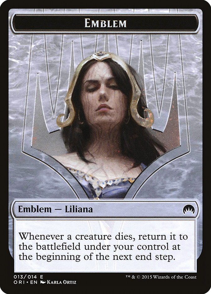 {T} Liliana, Defiant Necromancer Emblem [Magic Origins Tokens][TORI 013]