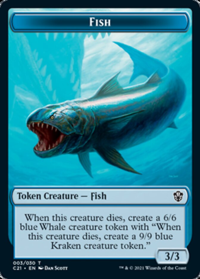 {T} Beast (010) // Fish Token [Commander 2021 Tokens][TC21 010]