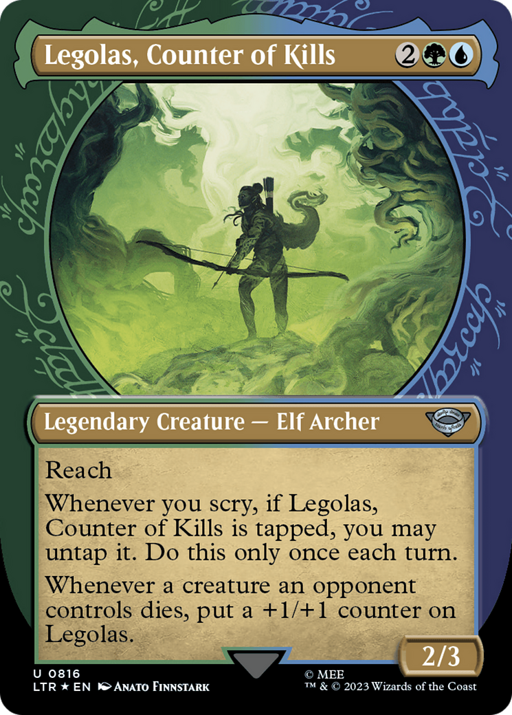 {C} Legolas, Counter of Kills (Showcase) (Surge Foil) [The Lord of the Rings: Tales of Middle-Earth][LTR 816]