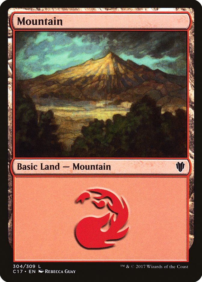 {B}[C17 304] Mountain (304) [Commander 2017]
