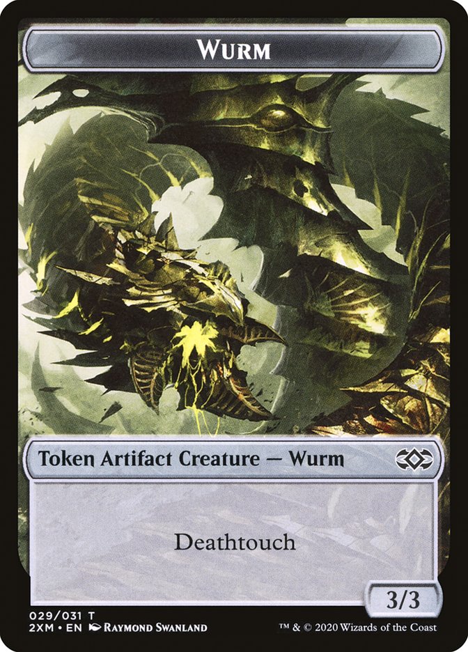 {T} Treasure // Wurm (029) Double-sided Token [Double Masters Tokens][T2XM 027]
