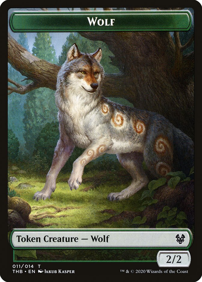 {T} Satyr // Wolf Double-sided Token [Theros Beyond Death Tokens][TTHB 009]