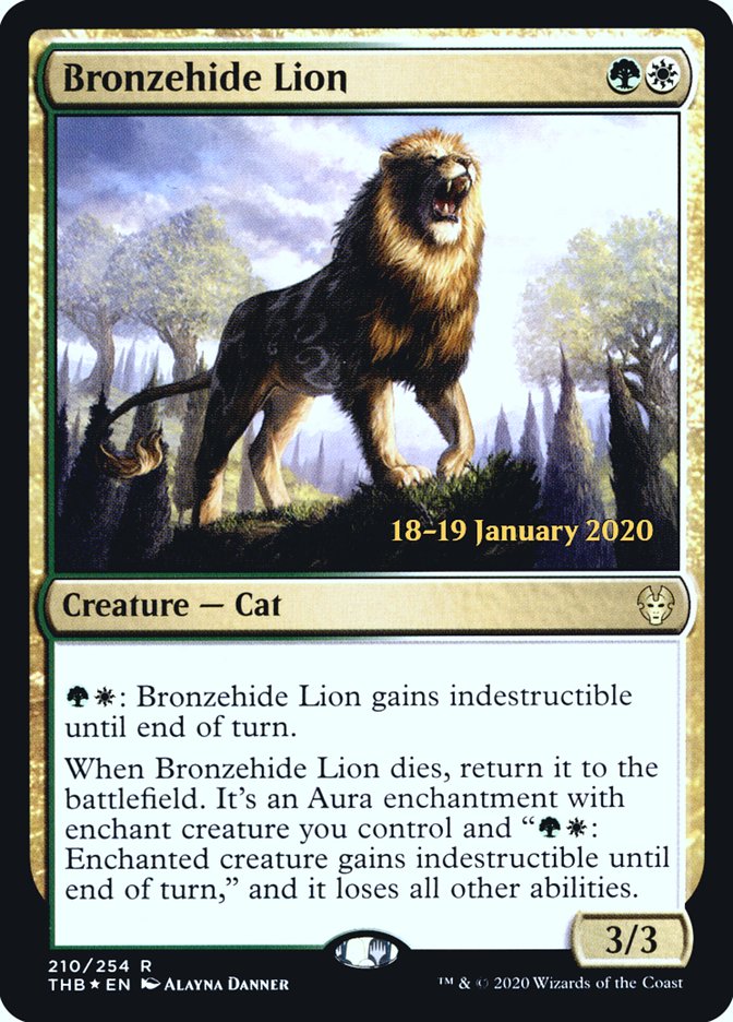 {R} Bronzehide Lion [Theros Beyond Death Prerelease Promos][PR THB 210]
