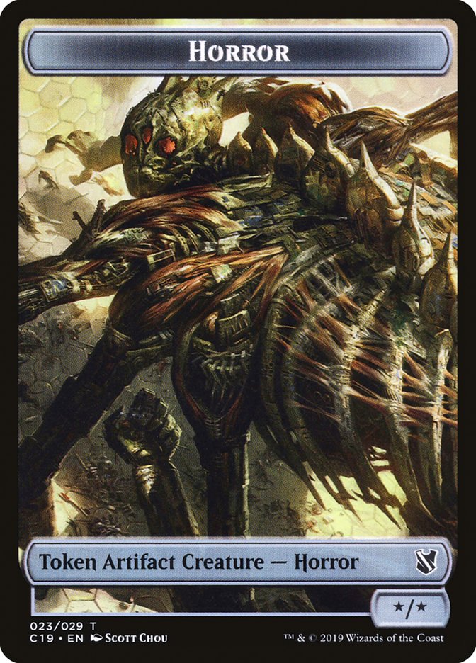 {T} Angel of Sanctions // Horror Double-sided Token [Commander 2019 Tokens][TC19 006]